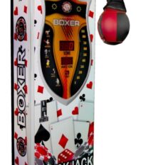 Vente machine à coups de poings rouge et blanche black jack